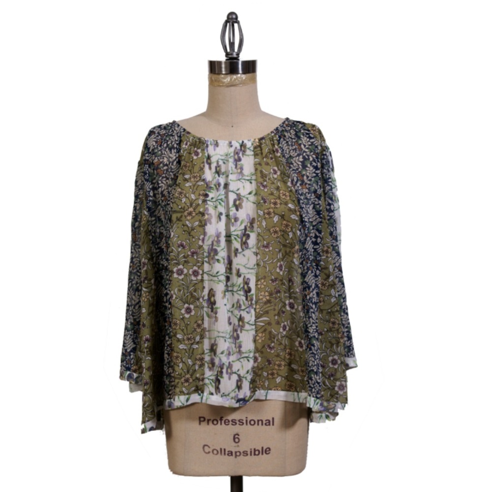 ⭐️ ANTHROPOLOGIE: Mixed Print Blouse - Picture 2 of 3